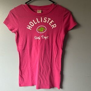 Hollister Pink Fitted Short Sleeve T-Shirt